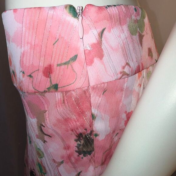 Vintage Y2K Floral Bias-Cut Midi Skirt | Ballet-Pink Romantic A-Line | Dressbarn - Picture 8 of 12